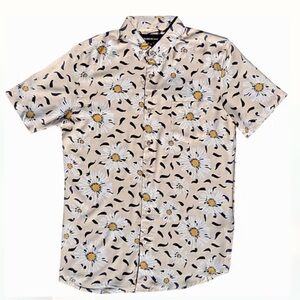 Molokai Surf Co. XXLarge Top Surf Shirt Button down Collar Daisies Dandelion NWT